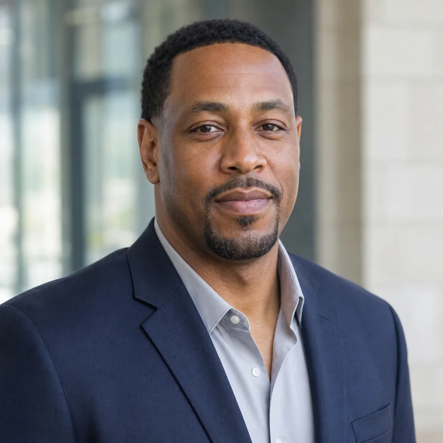 Representative professional portrait for a Division I basketball official; client photo pending