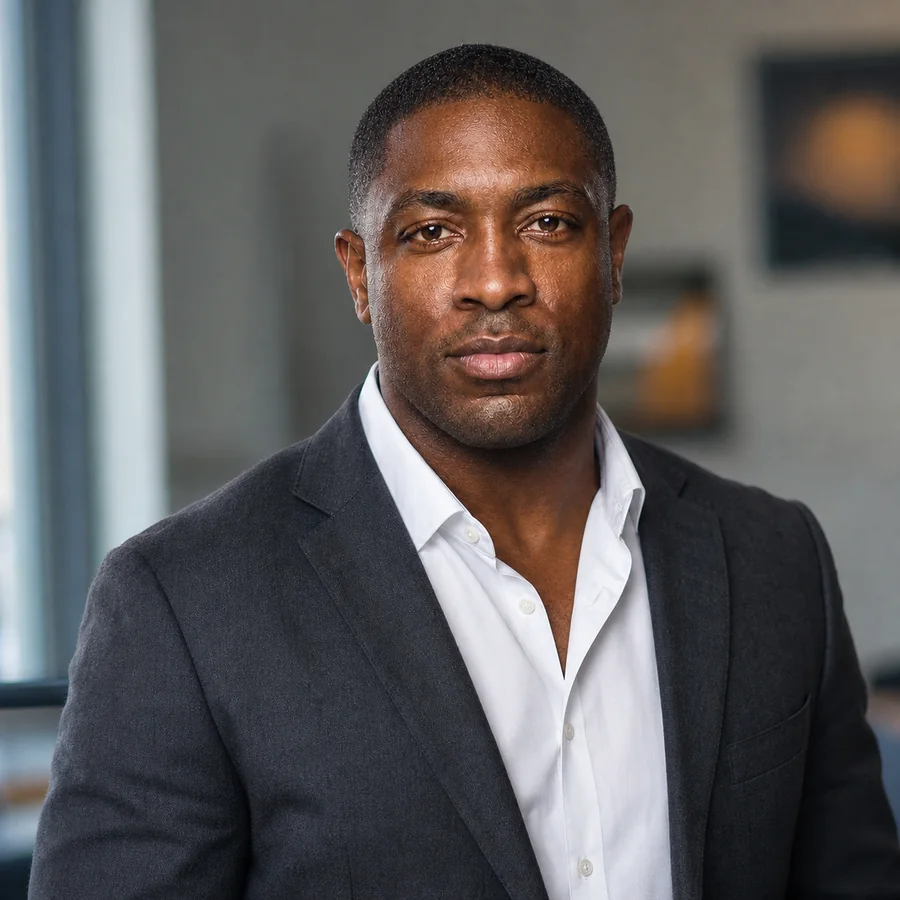 Anonymous natural professional portrait representing a football official; client photo pending