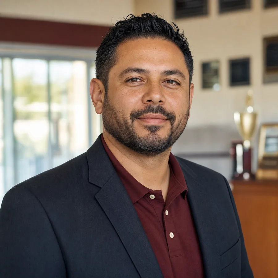 Representative professional portrait for a high school championship official; client photo pending