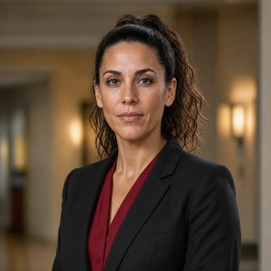 Anonymous natural professional portrait representing a women's basketball official; client photo pending